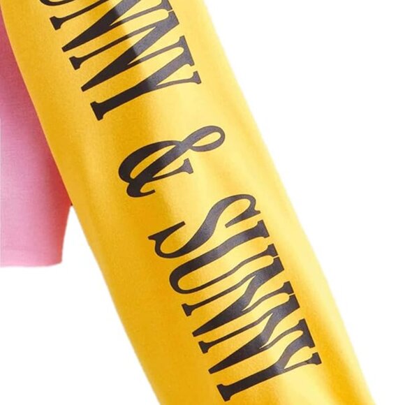 Funny & Sunny Print Color Block Sweater Top - Picture 3 of 4